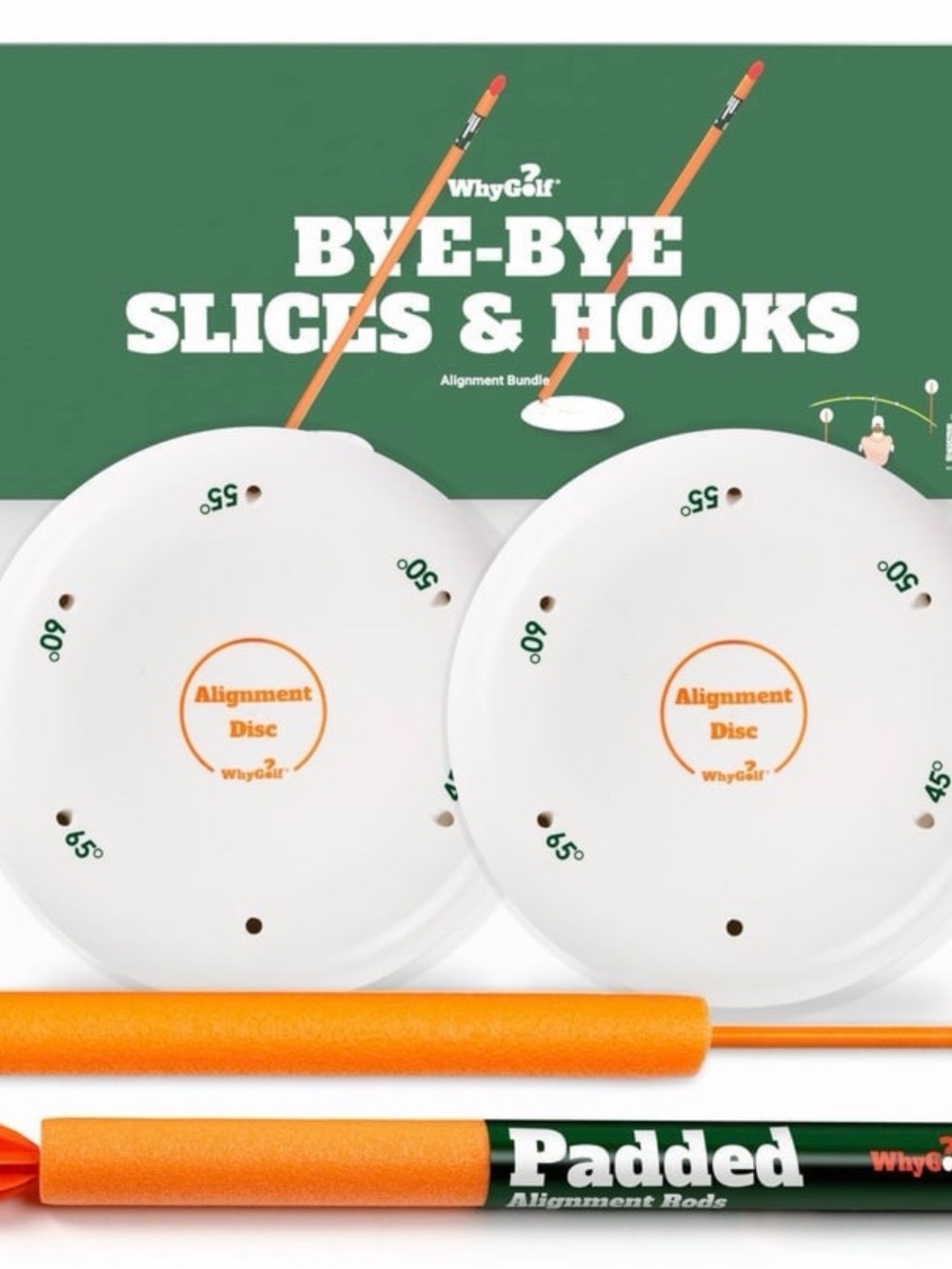 Orange & White Alignment Disc and Rod Set